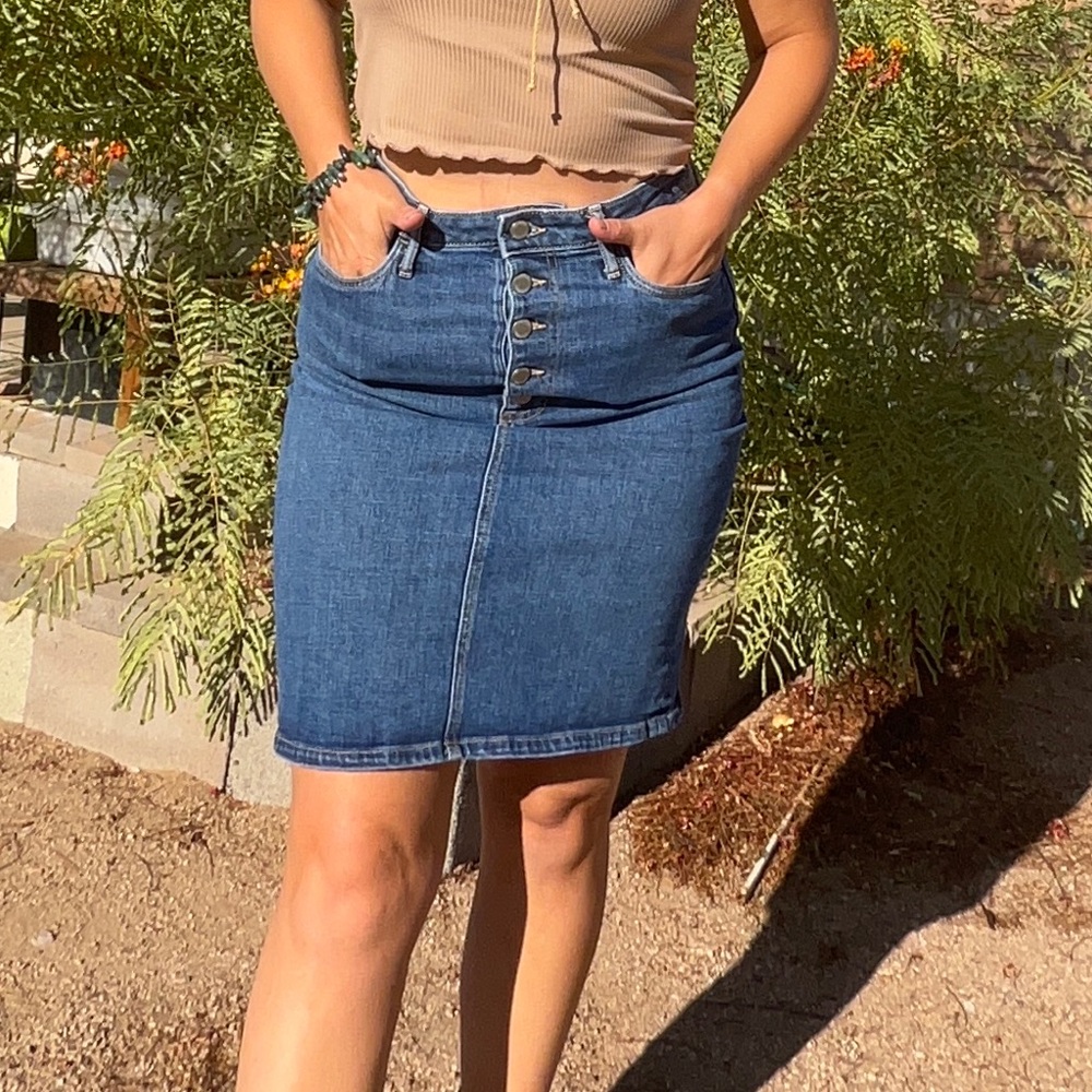 Banana Republic Denim Midi Skirt - Picture 4 of 11